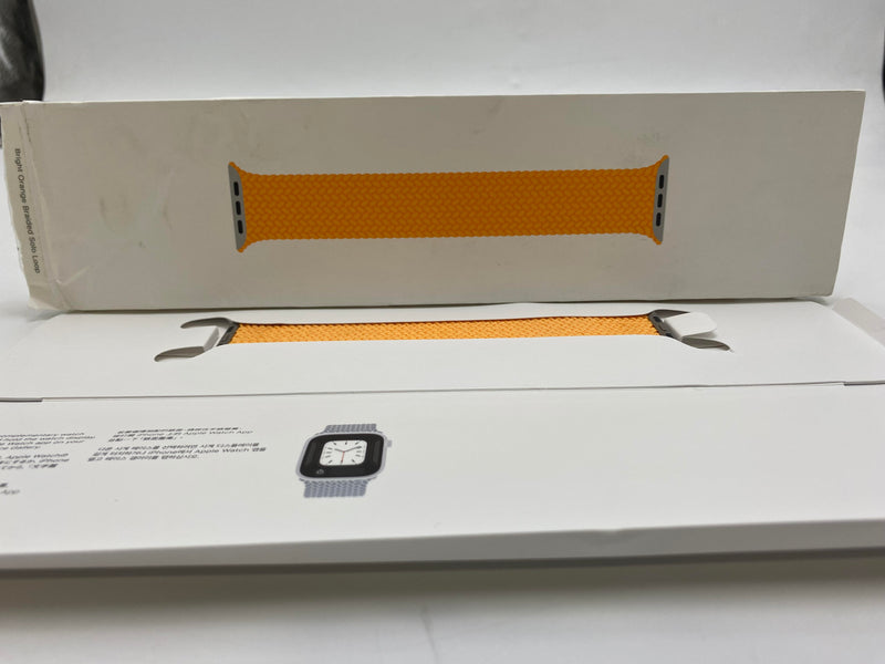 APPLE WATCH BRAIDED SOLO LOOP 41MM BRIGHT ORANGE SIZE 8 - ORANGE - Like New
