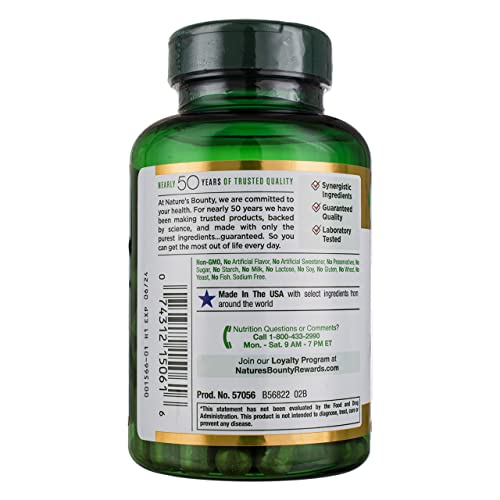NATURE'S BOUNTY 2000MG CHROMIUM SUGAR METABOLISM SUPPORT, 60 CAPSULES - Brand New
