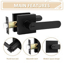 Probrico 10 Pack Privacy Door Lever Lock Lockset Keyless Black DL03SBK -NEW - Brand New
