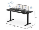 FLEXISPOT ELECTRIC STANDING DESK 63 X 24 INCH - BLACK TOP + BLACK FRAME - Like New