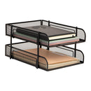 MIND READER STACKABLE PAPER TRAY DESKTOP ORGANIZER FILE STORAGE 2 PCS - BLACK - Like New