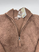 BAREFOOT DREAMS COZYCHIC MIXED SHEARLING PULLOVER - SIZE: WOMEN S - CHESTNUT - Brand New