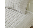 DAWSON COLLECTION 3-PIECE SEERSUCKER TEXTURED QUILT SHAM SET QUEEN - LIGHT-GRAY - Brand New