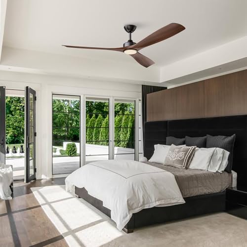 PARROT UNCLE 60 IN. INDOOR LED CEILING FAN LIGHT REMOTE F8310110V - MATTE BLACK - Like New