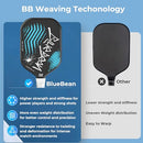 BLUEBEAN PICKLEBALL PADDLES,USAPA,CARBON FIBER - CYBER001-BLUE - Like New