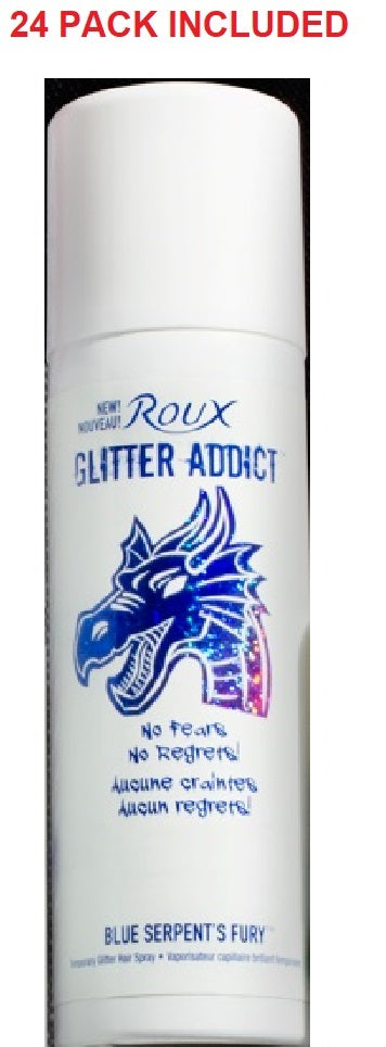 Roux Glitter Addict Temporary Glitter Hair Spray 2oz - Pack of 24 New