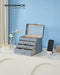 SONGMICS JEWELRY BOX, 4-LAYER JEWELRY ORGANIZER, 3 DRAWERS, UJBC161Q01 - BLUE - Like New