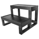 ZOMOFEW HOT TUB STEPS, NON-SLIP WOOD-LOOKING PLASTIC SPA STP - BLACK - Like New