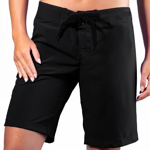 KANU SURF WOMEN'S MARINA UPF 50+ ACTIVE SWIM BOARD SHORT SIZE 14 BLACK - Brand New