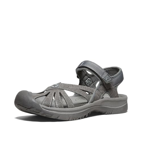 1016733 KEEN Women's Rose Casual Closed Toe Sandals Gargoyle/Raven Size 8.5 - Like New