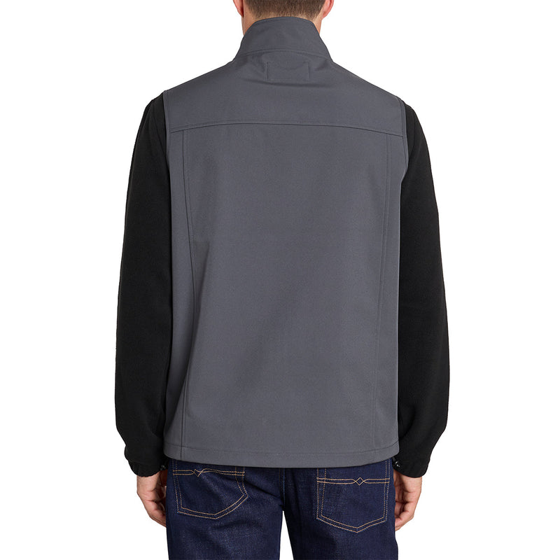 IZOD MEN'S SOFTSHELL VEST, SIZE LARGE - IRON GATE - Like New
