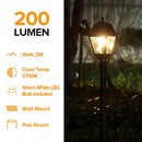 LUTEC LED Solar Post Light Cast Aluminum 1-Light 3 Mounting Options - Black - Brand New