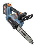 SENIX X2 20V MAX 10" TOP HANDLE CHAINSAW BRUSHLESS 2.5 AH BATTERY CHARGER - BLUE - Like New