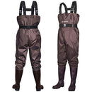 Dark Lightning Fly Fishing Waders High Chest Wader Boots Green Size: 5 - Like New