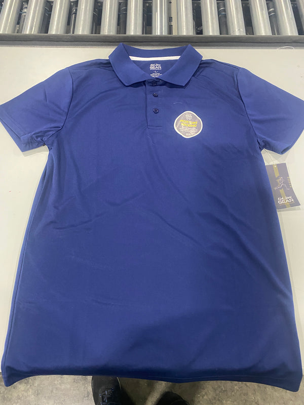 KICK START GEAR SPORTSWEAR MOISTURE WICKING POLO SHIRT - SIZE: MEN L - NAVY - Brand New