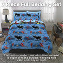 WB The Flash Movie DC Comics Super Soft Comforter and Sheet Set 7 Pieces Full - Brand New