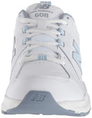NEW BALANCE WOMEN 608 V5 CROSS TRAINER, SIZE 5, WHITE/LIGHT BLUE - Brand New