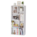 VECELO 42 INCH HIGH BOOKCASE, 4-TIER MODERN STORAGE CABINET - PEARL WHITE - Like New