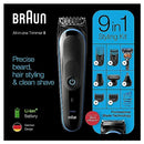 BRAUN HAIR CLIPPERS FOR MEN 9-IN-1 BEARD, EAR AND NOSE TRIMMER HC-0630 - BLUE - Like New