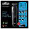 BRAUN HAIR CLIPPERS FOR MEN 9-IN-1 BEARD, EAR AND NOSE TRIMMER HC-0630 - BLUE - Like New