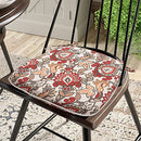 Magpie Fabrics Outdoor/Indoor 17"x16"x2" Chair Cushions with Ties mod Bot Orange - Brand New