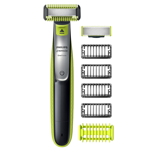 Philips Norelco OneBlade Face + Body Hybrid Electric Trimmer,Shaver -GREEN/BLACK Like New