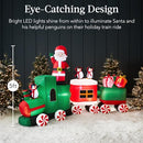 Best Choice Products Inflatable Christmas Train Animated Santa Holiday Decor - Brand New