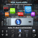 OWNKNEW 4K Support Projector with WiFi6 and Bluetooth 5.3 - Gray - Like New