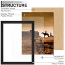 A PLUS MAX 14x16 Picture Frame Set of 6 Black Engineered Wood Frame - Brand New