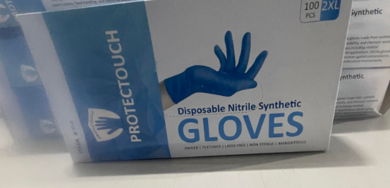 PROTECTOUCH DISPOSABLE NITRILE SYNTHETIC GLOVES 100PCS 2XL - BLUE - Brand New