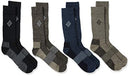 COLUMBIA MEN'S MOISTURE CONTROL CREW SOCKS 6-12 (4 PAIRS) - MULTI COLOR - Brand New