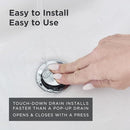 GERBER 1-1/4 IN. TOUCH-DOWN BATHROOM SINK DRAIN WITHOUT OVERFLOW - CHROME - Brand New