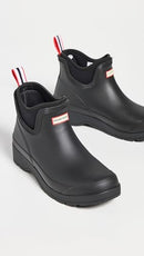 HUNTER WOMENS PLAY CHELSEA NEOPRENE BOOTS SIZE WOMEN 9 BLACK WFS3020RMA - Like New