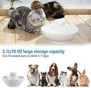 IPETTIE TRITONE CERAMIC CAT WATER FOUNTAIN, HEAVY-DUTY WATERER FOR PETS - WHITE - Like New