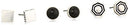 THE SAK LAYERED STUD SET EARRINGS - BLACK/SILVER - Brand New