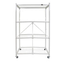 ORIGAMI 2PK R5 STORAGE RACK 4TIER HEAVYDUTY FOLDABLE WHEELS - - Scratch & Dent
