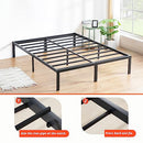 PrimaSleep Foldable Metal Platform Bed Frame, 14 Inch Steel Mattress B084QGBTYG - Brand New