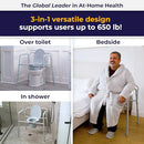 Drive Medical Bariatric Folding Commode for Bathroom Safety - Brand New