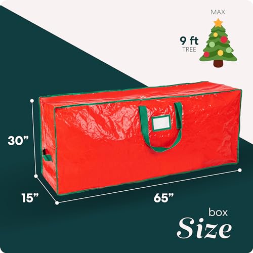 HANDY LAUNDRY CHRISTMAS TREE STORAGE BAG STORES 9 FOOT ARTIFICIAL 5065-9FT-RED - Like New