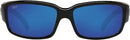 Costa Del Mar Caballito Rectangle Blue Mirror Black Frame Sunglasses Men 6S9025 Like New