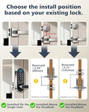EUUKAITARY KEYLESS ENTRY DOOR LOCK FINGERPRINT DOOR LOCK WITH HANDLE - SILVER - Like New