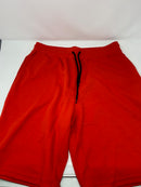 BLU ROCK MEN'S TECH FLEECE JOGGER SWEAT LOUNGE SHORTS - SIZE: L - RED - Like New