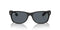 RayBan RB2132 New Wayfarer Square Rubber Black Blue Size 55 - Like New