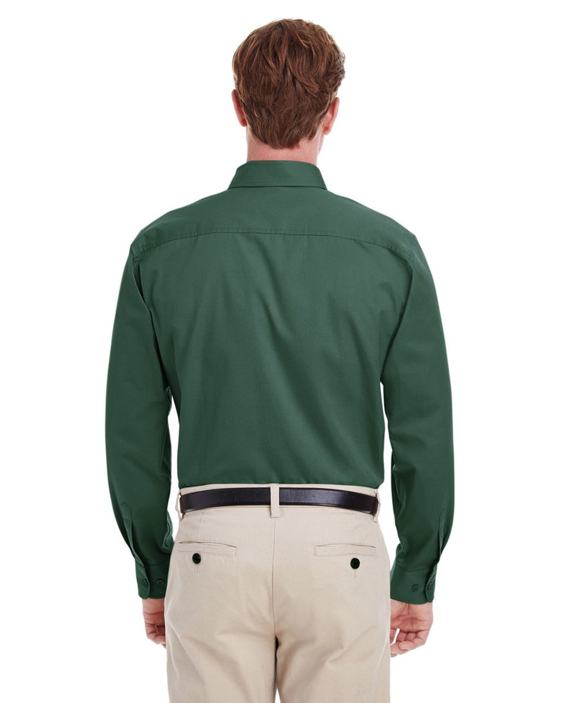 HARRITON MEN'S FOUNDATION LONG-SLEEVE TWILL SHIRT WITH TEFLON, - Scratch & Dent