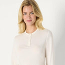 AMAZON ESSENTIALS X SOFIA GRAINGE WOMEN'S LONG SLEEVE HENLEY PAJAMA SET IVORY L - Brand New