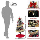 Hipykat 3ft Artificial Christmas Tree Decorations Mini Pine Tree 30 LED Lights - Brand New