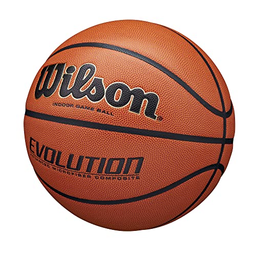 WILSON EVOLUTION INDOOR GAME BASKETBALLS SIZE 7 BROWN WZDGBEV07 - Like New