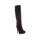 G BY GUESS WOMENS DESTYNN 2 FAUX SUEDE KNEE-HIGH BOOTS - SIZE: WOMEN 10 - BLACK - Like New