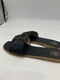 TORY BURCH WOMEN'S INES SLIDE LEATHER CUSHIONED SANDALS SIZE 9.5 BLACK/GOLD - Like New