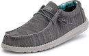 110354000 Hey Dude Wally Sox Charcoal Men's Shoe Charcoal Size 8 - Like New